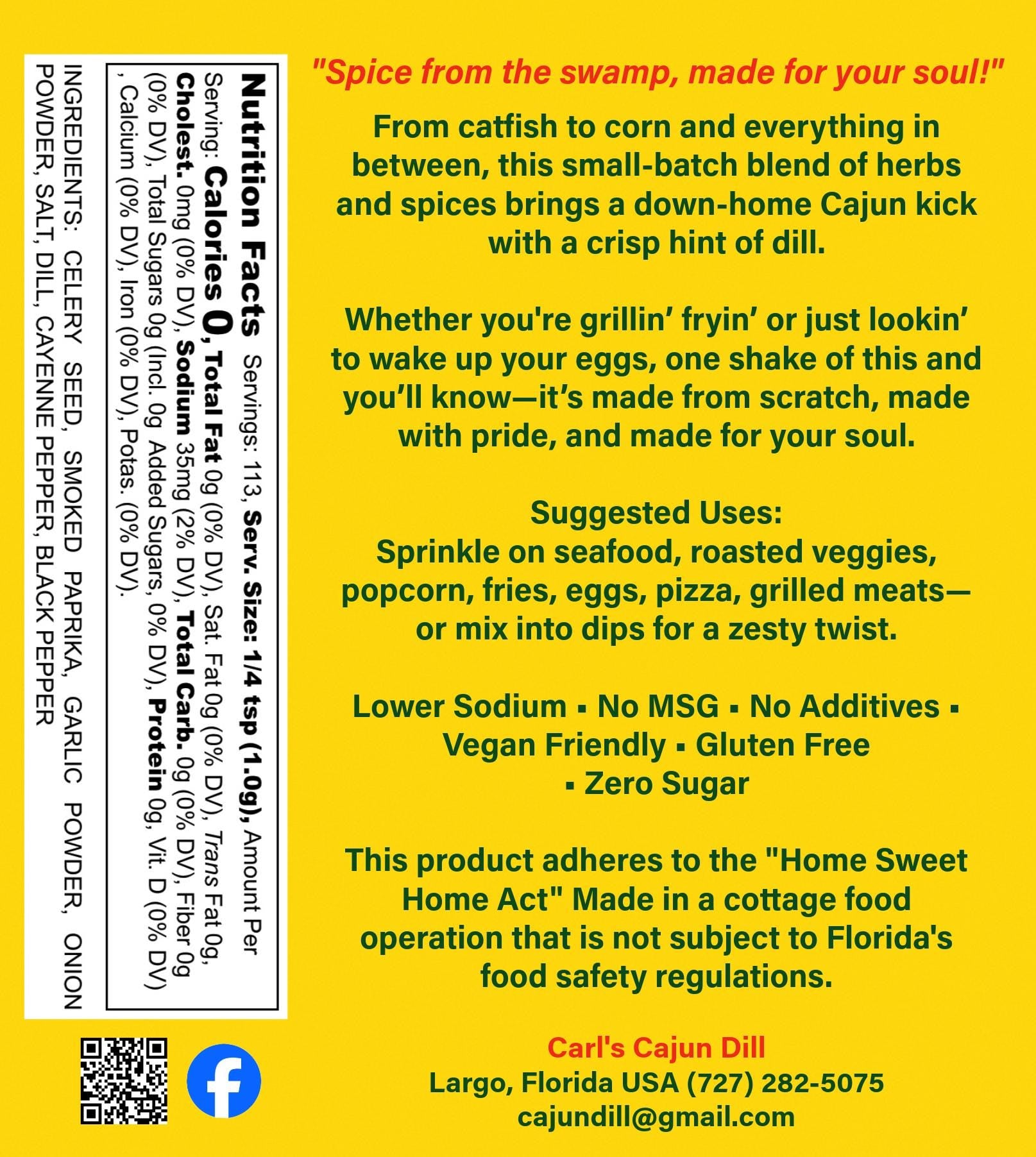 Cajun Seasoning – Lower Sodium, Southern Small Batch | Hand Blended
