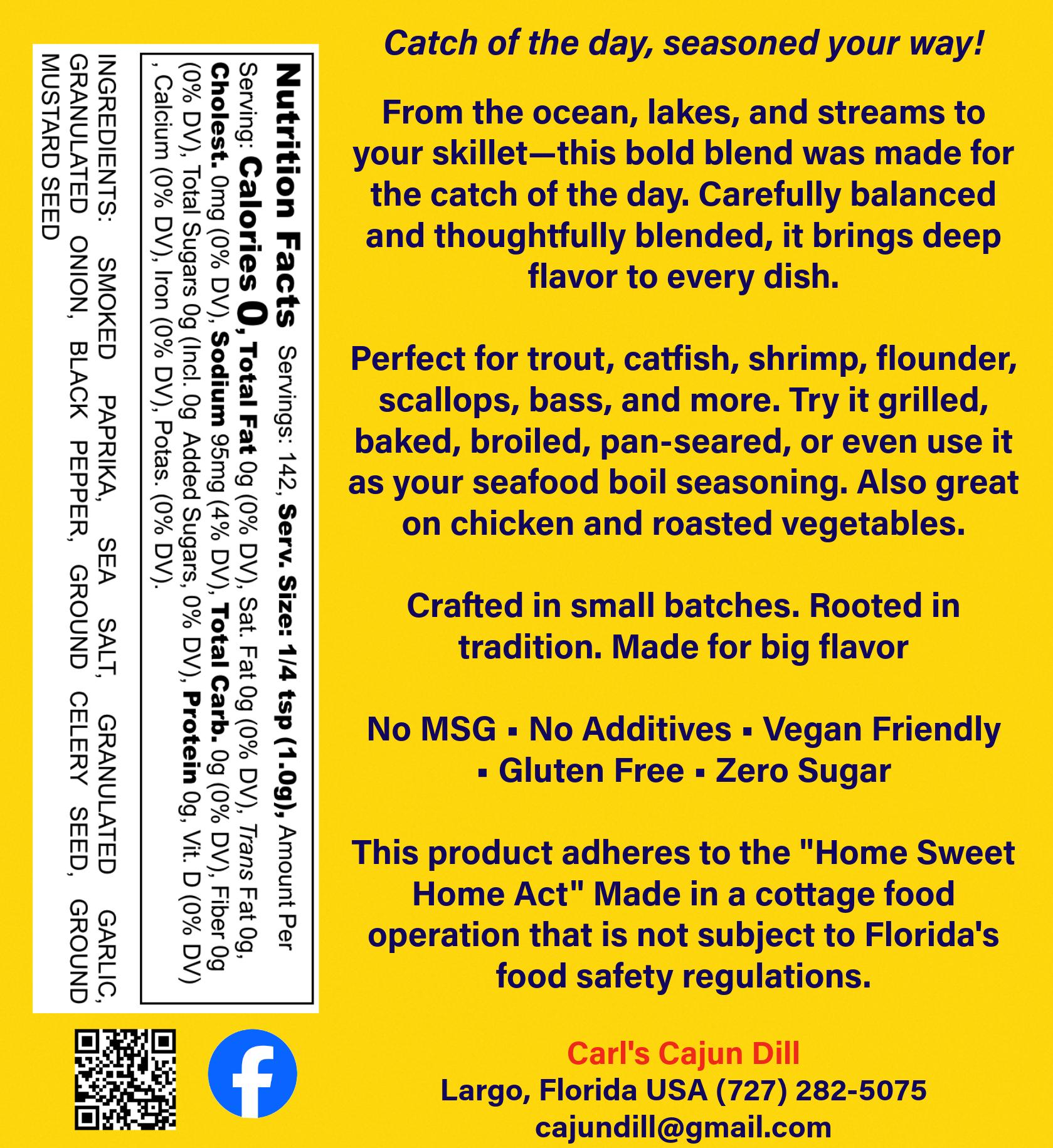 Fish and Cajun Seasoning Combo | Southern Spice Blends for Seafood, Chicken, Veggies & Grilling